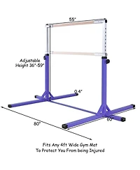 Hongge Adjustable Gymnastics Horizontal Bar for Kids