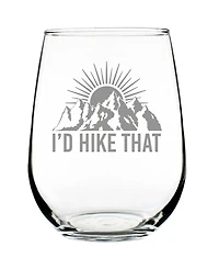 Bevvee I'd Hike That Stemless Wine Glass