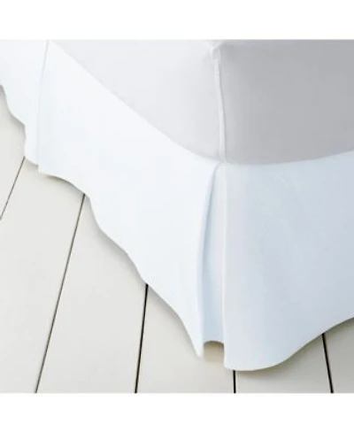 Lands End Basketweave Cotton Matelasse Bedskirt