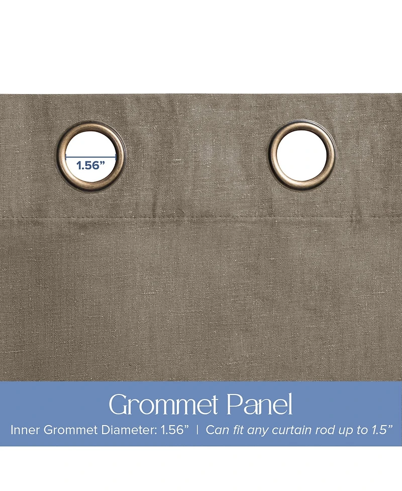 Linen Slub Blackout Grommet Pair (2 Panels