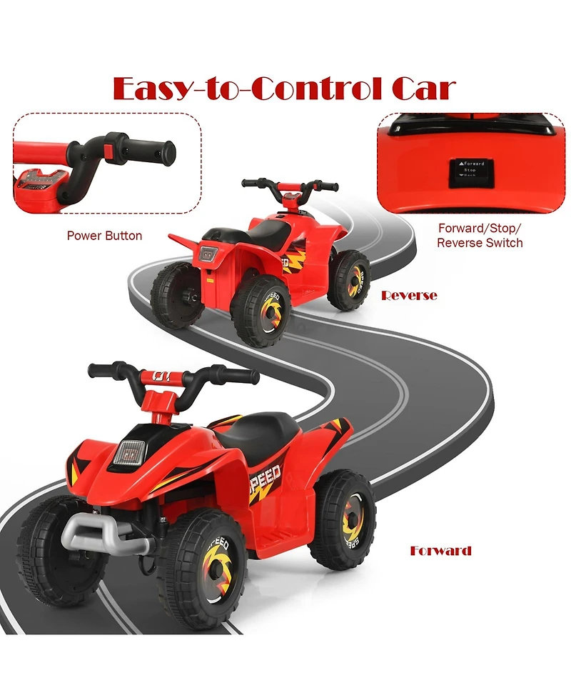 Hongge 6V Kids Electric Atv 4 Wheels Ride-On Toy