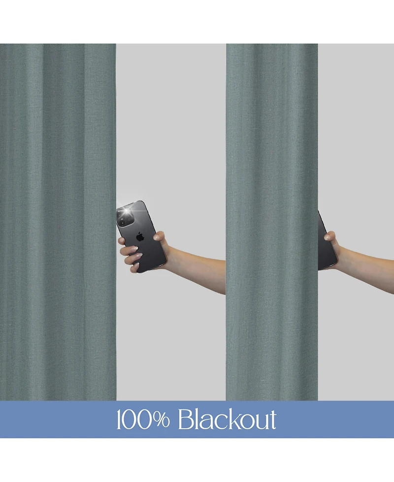 Linen Slub Blackout Grommet Pair (2 Panels