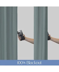 Linen Slub Blackout Grommet Pair (2 Panels