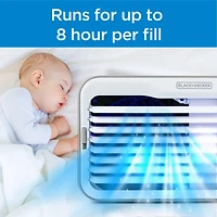 Black & Decker Black+Decker Desktop Air Cooler, Personal Portable Fan with 3-Speeds, Evaporative Air Cooler with 0.5L Water Tank