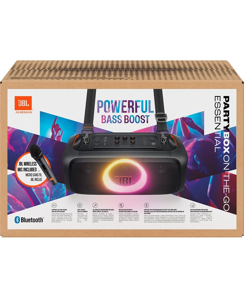 Jbl PartyBox On-the-Go Essential Bluetooth Speaker-Black