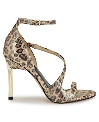 Nine West Women's Shimmy Asymmetrical High Stiletto Sandals