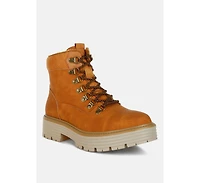 London Rag Boskoff Lace-Up Chunky Warm Ankle Boots