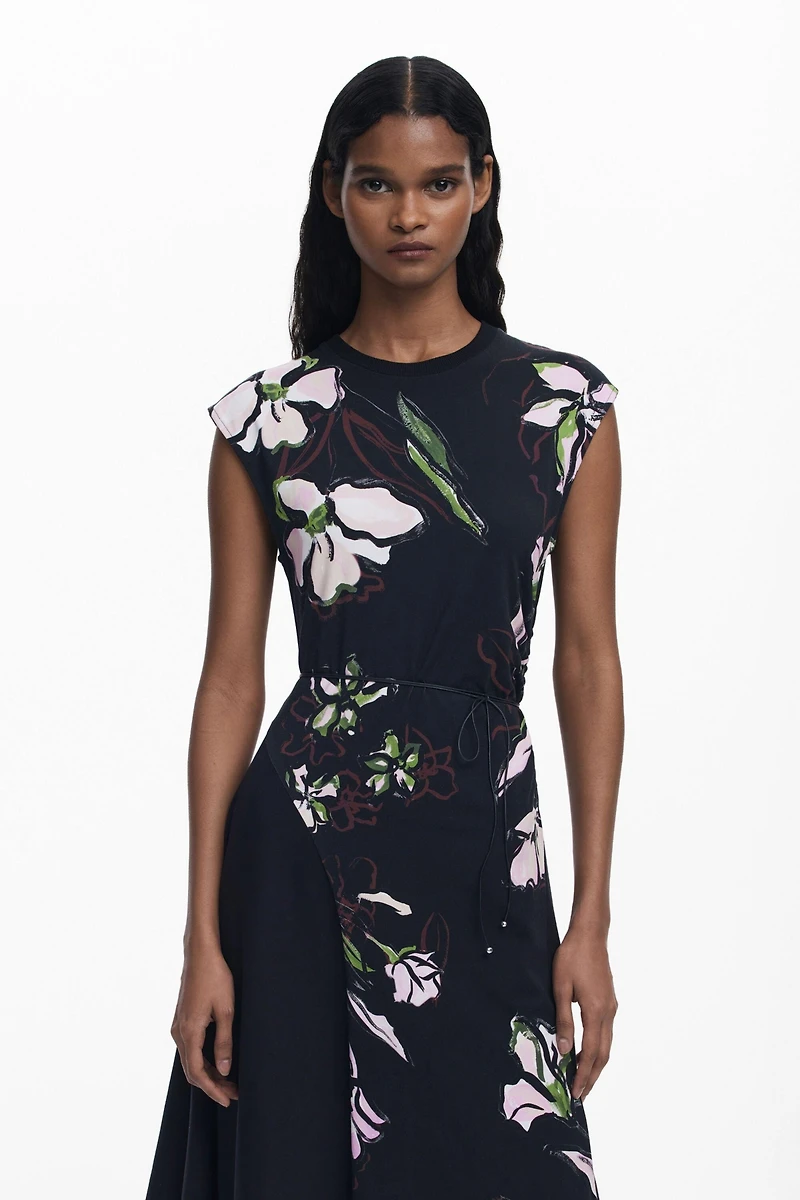 Desigual Women's Asymmetric floral dress