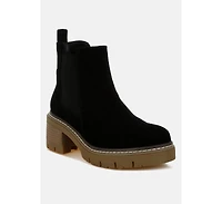 Vostok Suede Chunky Chelsea Boots Women