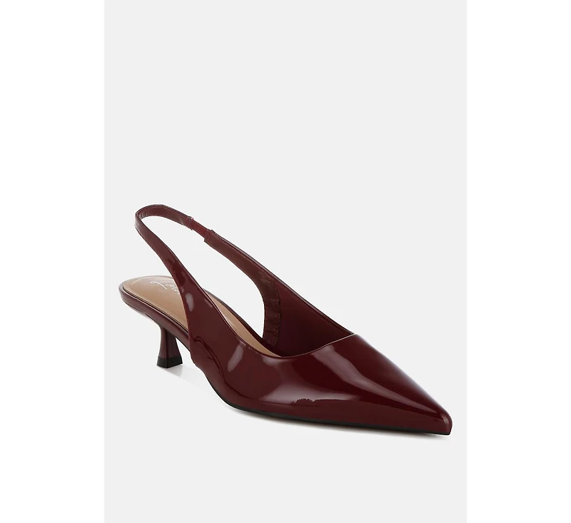 Pentas Kitten Heel Slingback Sandals