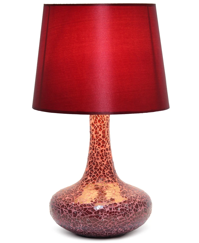 Creekwood Home 14.17" Patchwork Crystal Glass Table Lamp