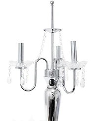 Lalia Home 31" Chrome Cascading Crystal Table Lamp