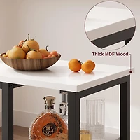 gaomon Bar Table and Stools for 2 with 3 Storage Shelves