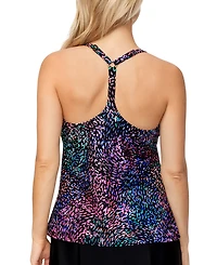 Island Escape Women's Printed Racerback Underwire Tankini Top, Exclusively at Macy's