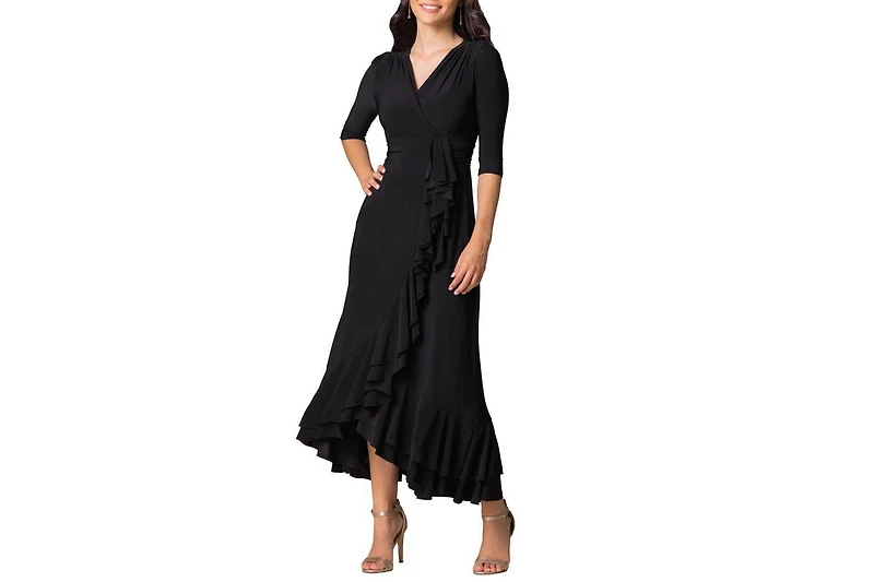 Kiyonna Women's Veronica Ruffle Evening Gown