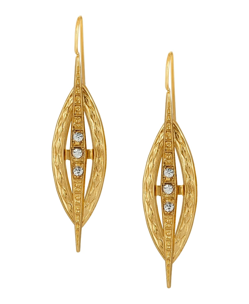 2028 Crystal Art Deco Drop Earrings