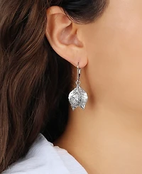 2028 Crystal Leaf Drop Earrings