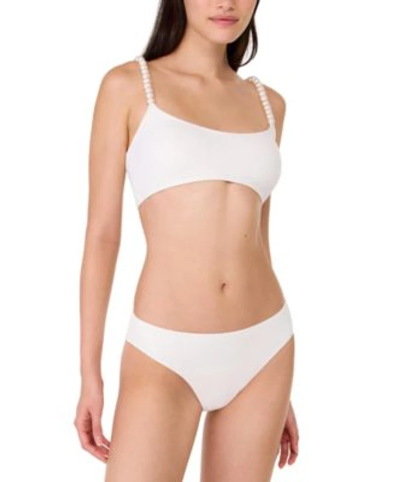 Kate Spade Womens Embellished Strap Bikini Top High Cut Bottoms
