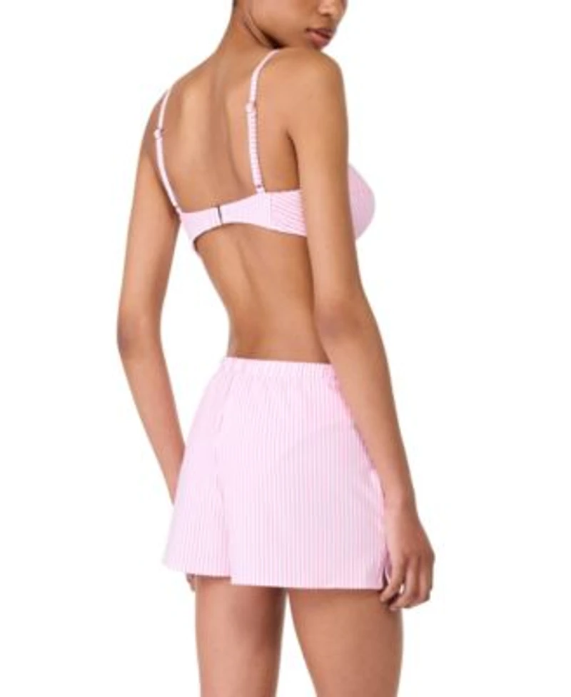 Kate Spade Womens Striped Bikini Top Cover Up Shorts