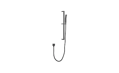 Slickblue Eco-Performance Handheld Shower: Matte Black Shower Head with 28-Inch Slide Bar and 59-Inch Hose