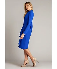 Tadashi Shoji Women's Markum Long-Sleeve Flounce Dress