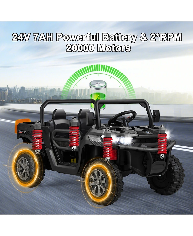 24V 2-Seater Ride-On Dump Truck – Remote