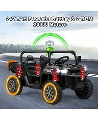 24V 2-Seater Ride-On Dump Truck – Remote