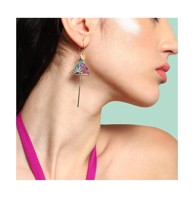 Sohi Women's Floral Drop Earrings