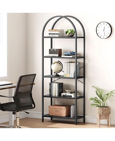 gaomon Arched Bookshelf, 5-Tier Open Bookshelf