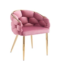 Streamdale Gold-Leg Velvet Accent Chair