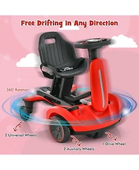 Hongge 6V Kids Ride on Drift Car with 360° Spin and 2 Adjustable Heights