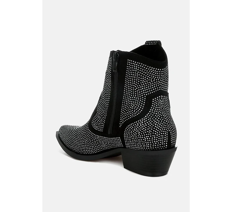 Costello Rhinestones Embellished Cowboy Boots
