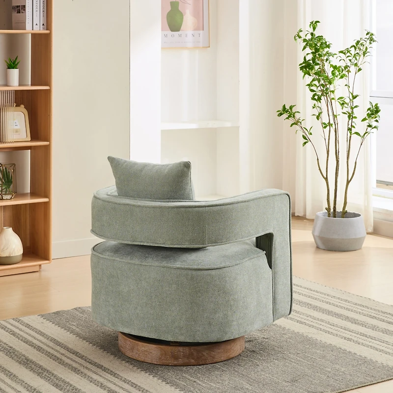 Streamdale Modern Comfy Swivel Accent Chair (Pale Green)