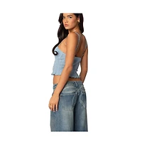 Edikted Women's Lacey knit tank top