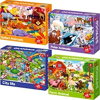 Quokka 4x48 Pcs Puzzles Educational Preschool Toy for Kids 4-6 Ages