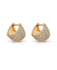 Ettika Pave Encrusted Huggies Hoops Earrings