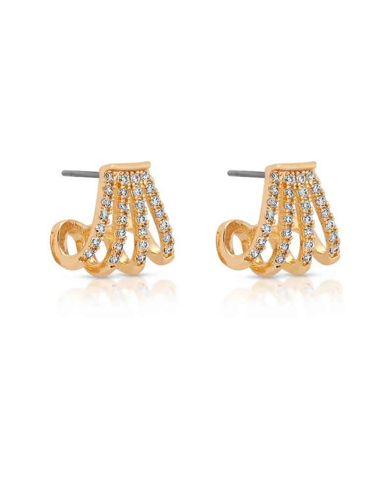 Ettika Glisten Wing Pave Earrings