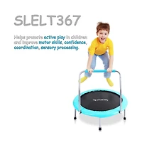 SereneLife Spring-less Kid Size Sports Trampoline with Handrail - SLELT367