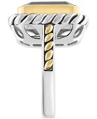 Effy Onyx Rope-Framed Statement Ring in Sterling Silver & 14k Gold-Plate