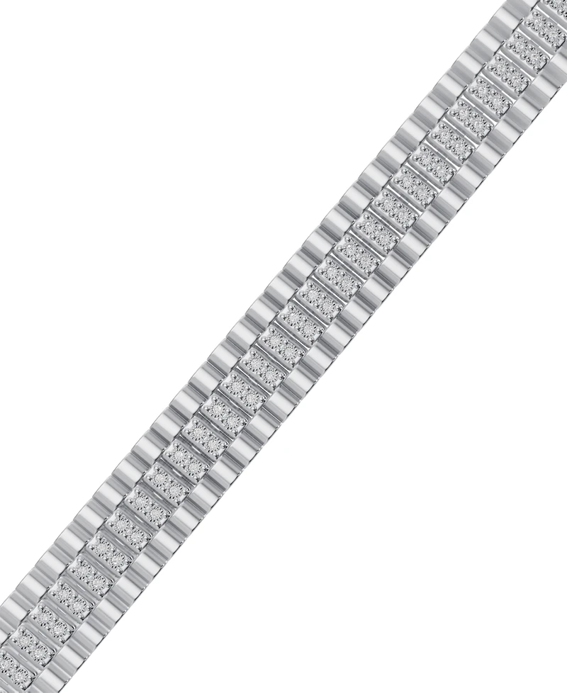 Macy's Men's Diamond Bracelet (1 ct. t.w.) in Sterling Silver
