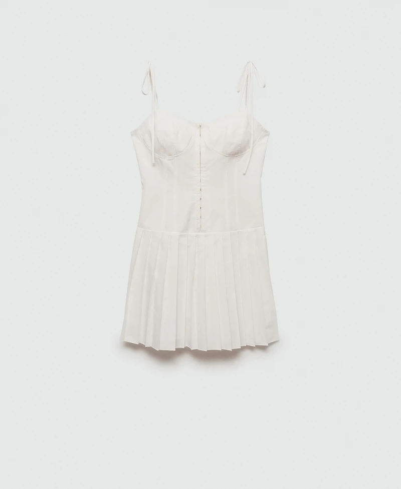 Mango Women's Pleated Short Dress