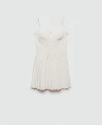 Mango Women's Pleated Short Dress