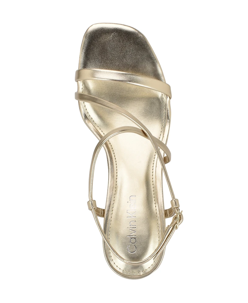 Calvin Klein Women's Ishaya Strappy Low Stiletto Sandals