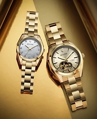 Bulova Men's Automatic Surveyor Gold-Tone Stainless Steel Bracelet Watch 39mm