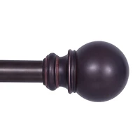Kenney Bryce Satin Nickel 3/4 Inch Decorative Window Curtain Rod with Ball Finials