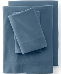 Lands' End Comfy Super Soft Cotton Flannel Bed Sheet Set - 5oz