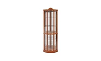 Elegant Glass Display Cabinet – Lighted Corner Curio for Living Room, Dining Room, or Entryway