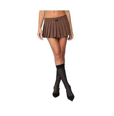 Edikted Womens Palmer Plaid Pleated Mini Skort