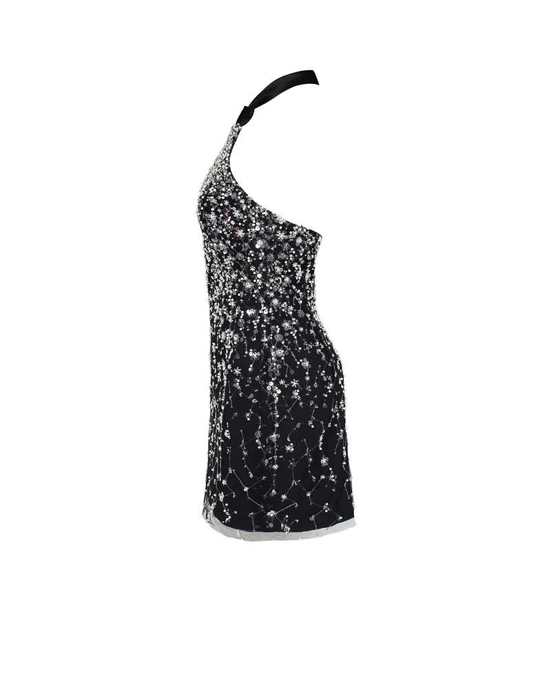 Milla Women's Striking Halterneck Crystal-Embellished Mini Dress