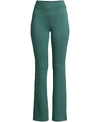 Lands' End Women's High Rise Serious Sweats Fleece Lined Pocket Bootcut Pants